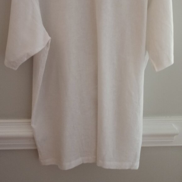 'SADDLEBRED' White Short sleeve Shirt Size XLT Linen blend NWT - Picture 8 of 14